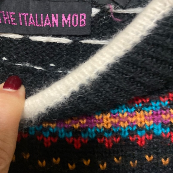 Vintage The Italian Mob Nordic Sweater-pullover Size Medium - Picture 6 of 11